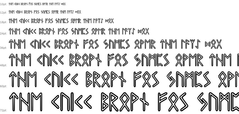 Graip Runic шрифт Водопад