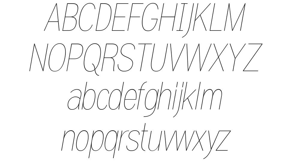 Gram Italic font Örnekler