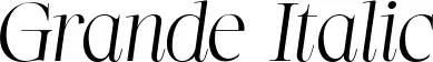 Grande Italic font