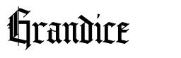 Grandice 字形