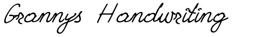 Grannys Handwriting шрифт
