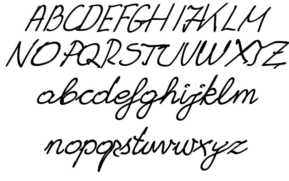 Grannys Handwriting font specimens