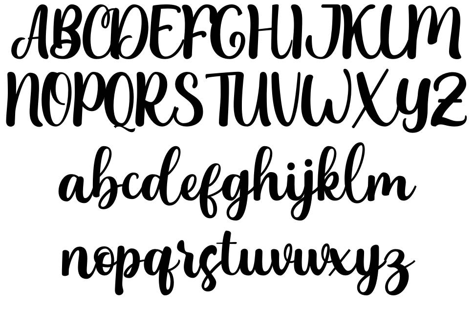 Grassias font Örnekler