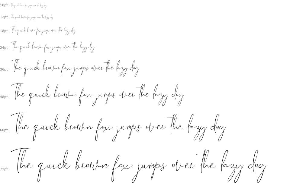 Gravity Handwritten schriftart Wasserfall