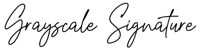 Grayscale Signature font