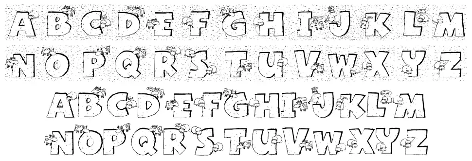 Grazing on grassfont specimens