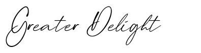 Greater Delight font