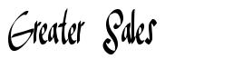 Greater Sales font