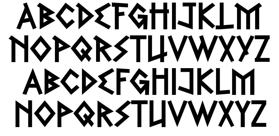 Greek Freak font specimens