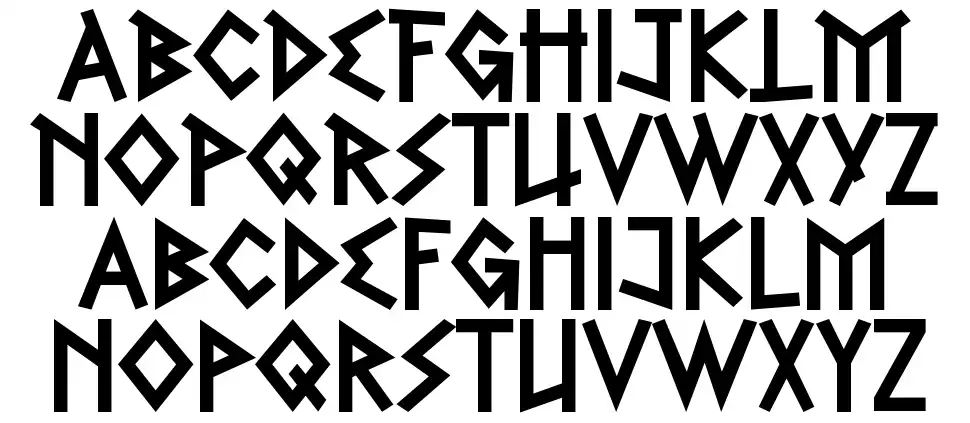 Greek Freak font specimens