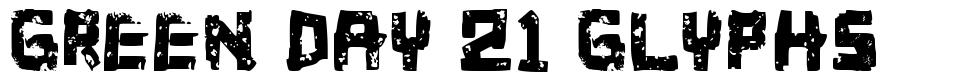 Green Day 21 Glyphs font