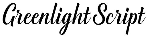 Greenlight Script шрифт