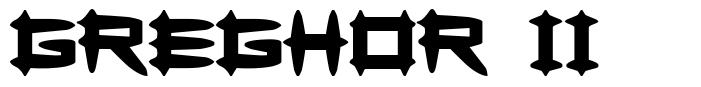 Greghor II 字形
