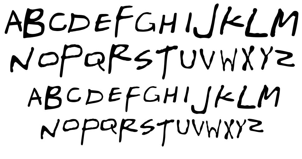 Gregor Miller's Friends Font font specimens