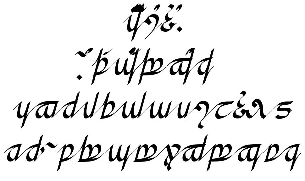 Greifswalder Tengwar písmo Exempláře