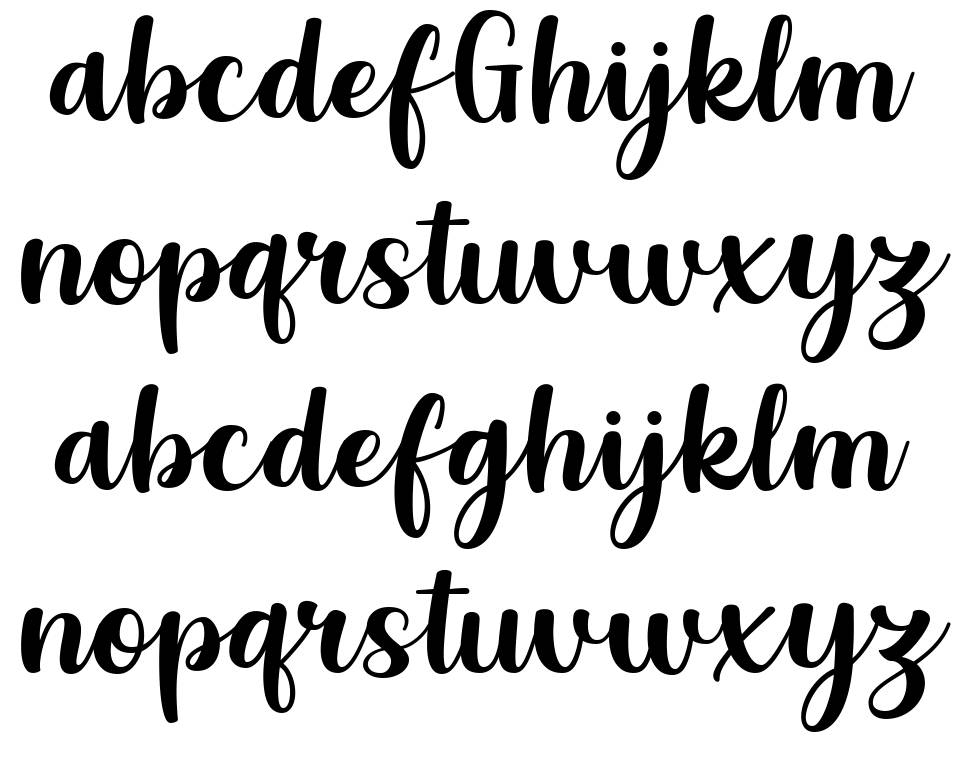 Grestal Script font specimens