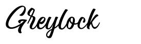 Greylock font