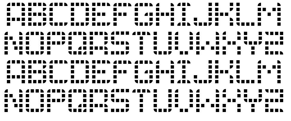 Grid font specimens