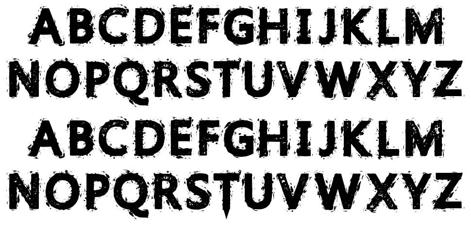 Gristled Font 字形 标本