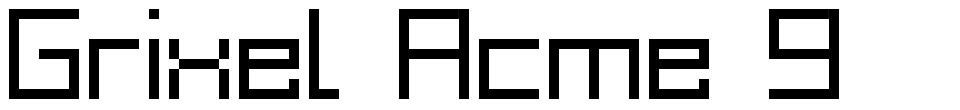 Grixel Acme 9 шрифт