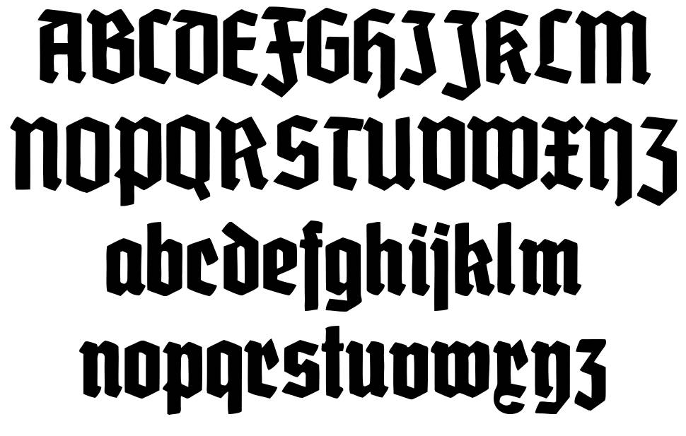 Grobe Deutschmeister шрифт Спецификация