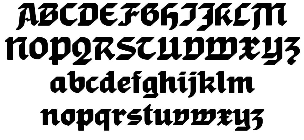 Gronau font Örnekler