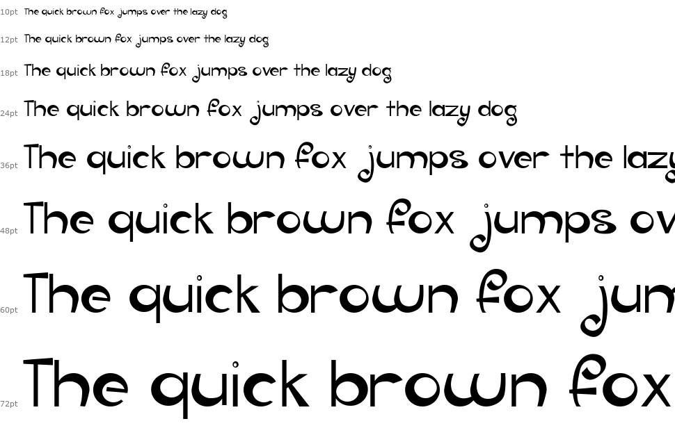 Groovy Baby font Waterfall