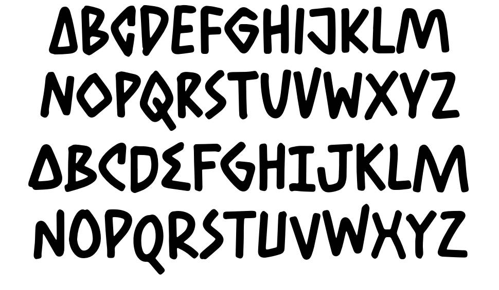 Groovy Friends font specimens
