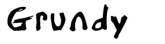 Grundy шрифт