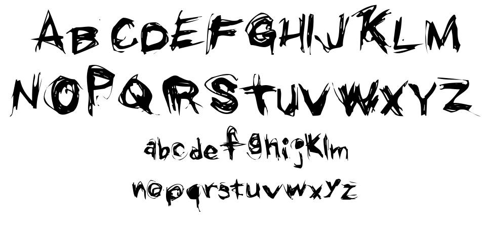 Grunge font specimens