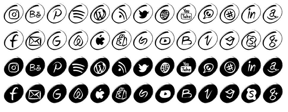 Grunge Social Media font
