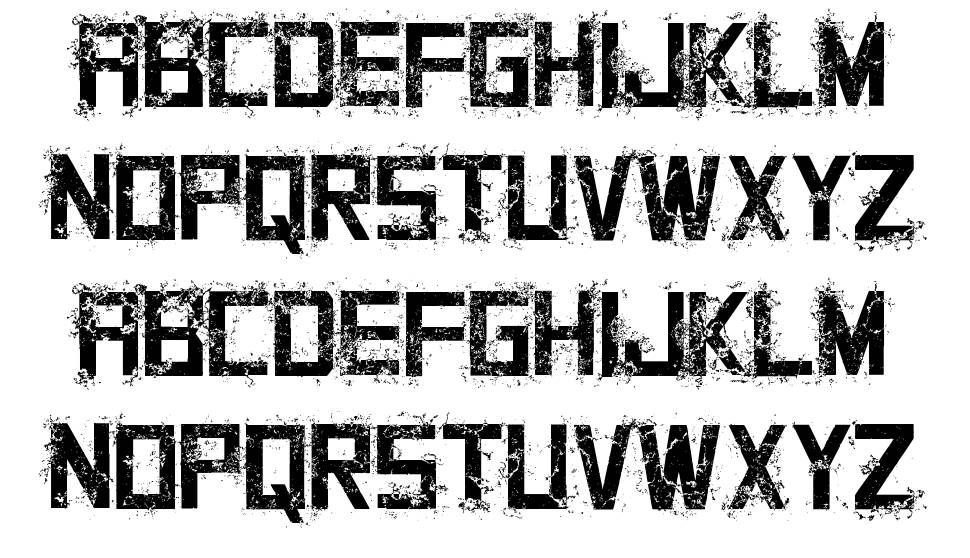 Grungy font specimens