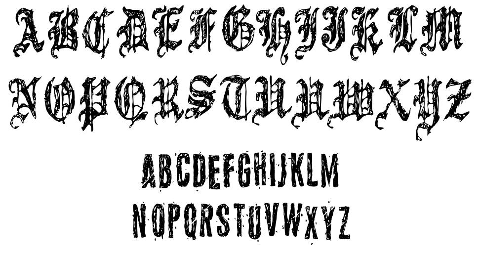 Grymmoire font specimens