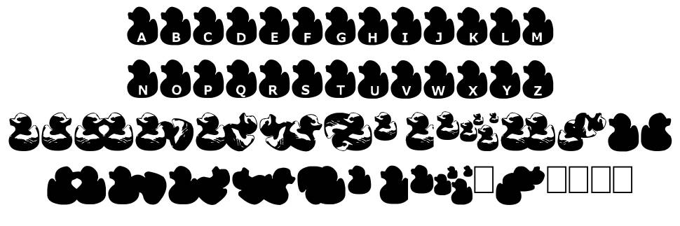 Gugli Ducky Rubber font specimens