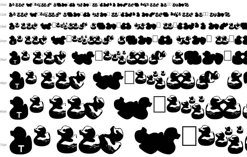 Gugli Ducky Rubber font Şelale