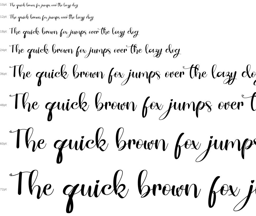 Guide Lovely font Waterfall