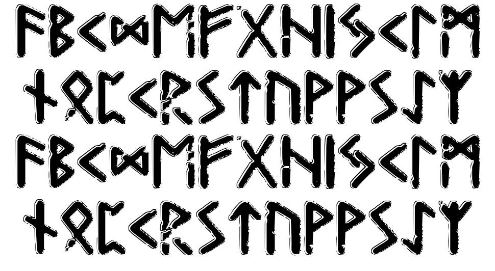 Gunfjaun Runic font specimens