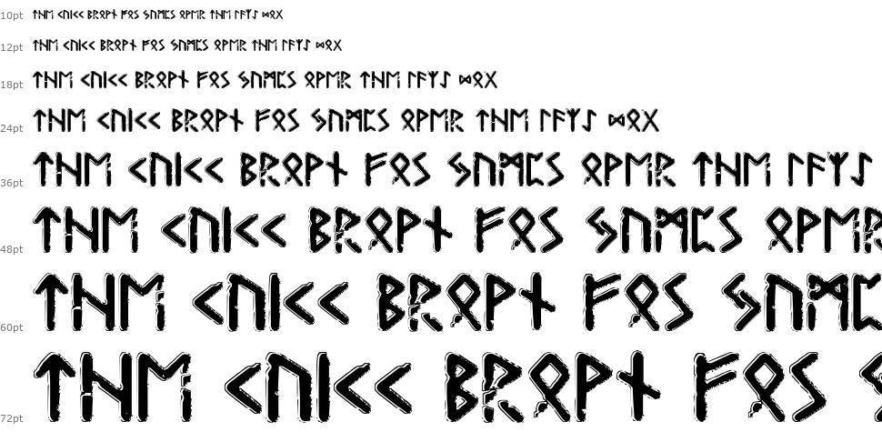 Gunfjaun Runic písmo Vodopád