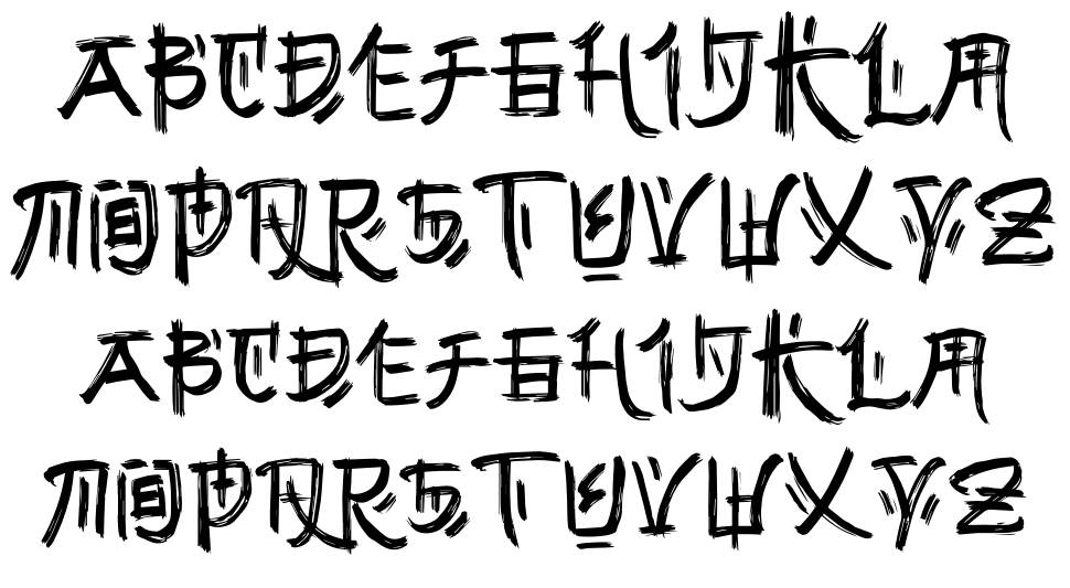 Gunji font specimens