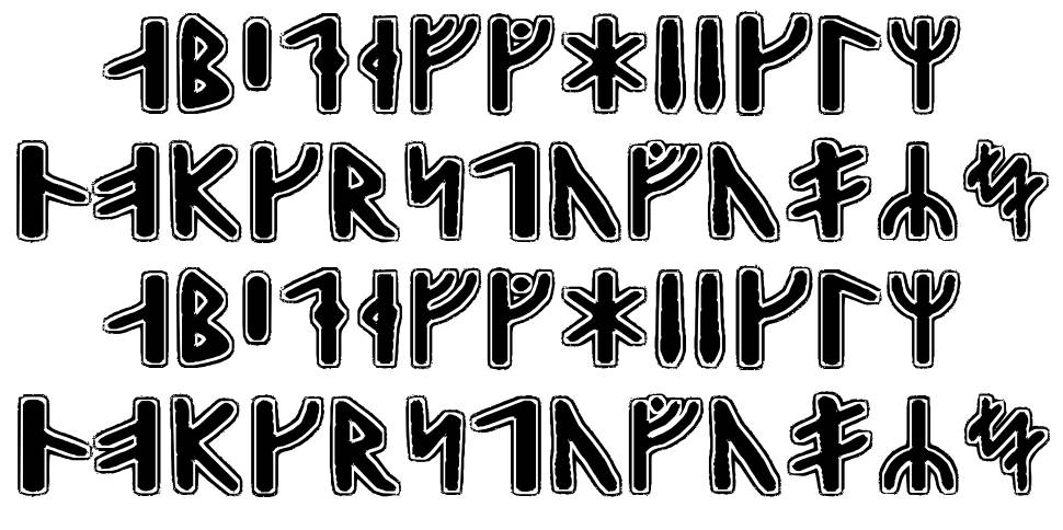 Gunnar Runic font specimens