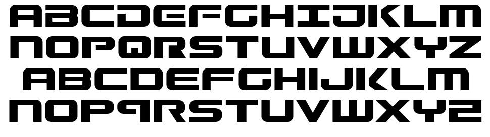Gunship font specimens