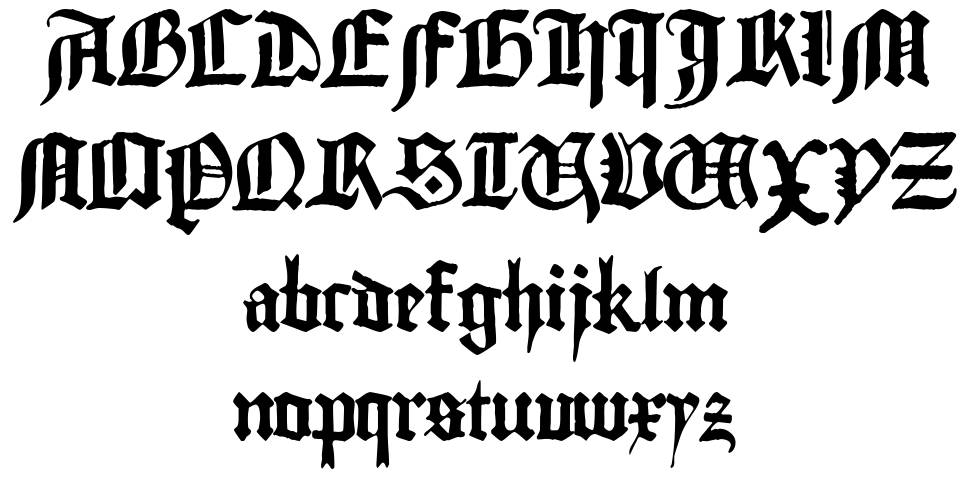 Gutenberg Textura font specimens