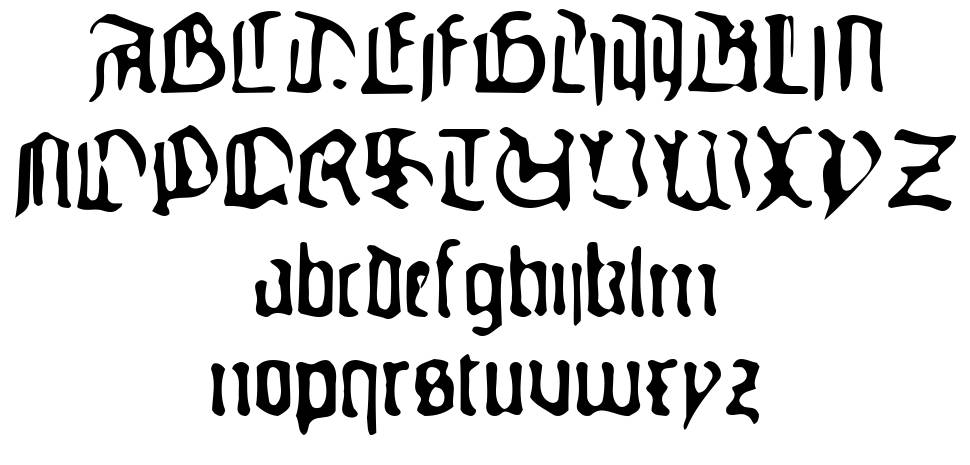 Gutenbergs Ghostype font Örnekler