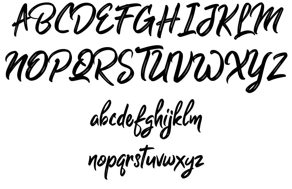 Guttenbay font specimens