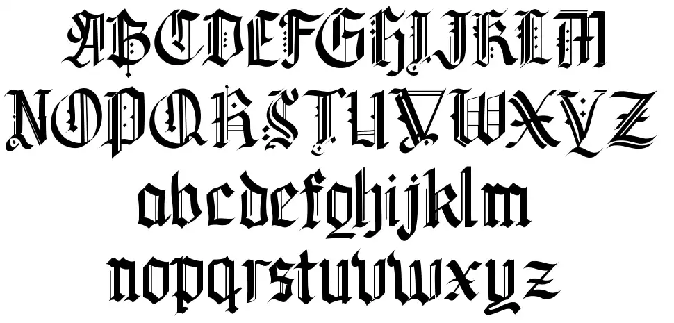 Guyford Blackletterfont specimens