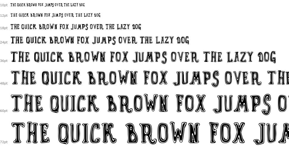 Gyn Toons font Şelale