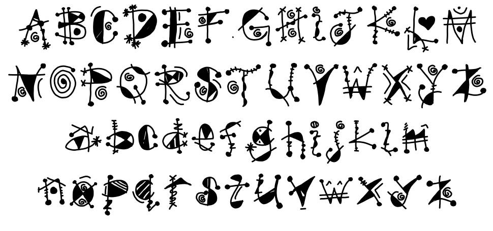 Gypsy font specimens