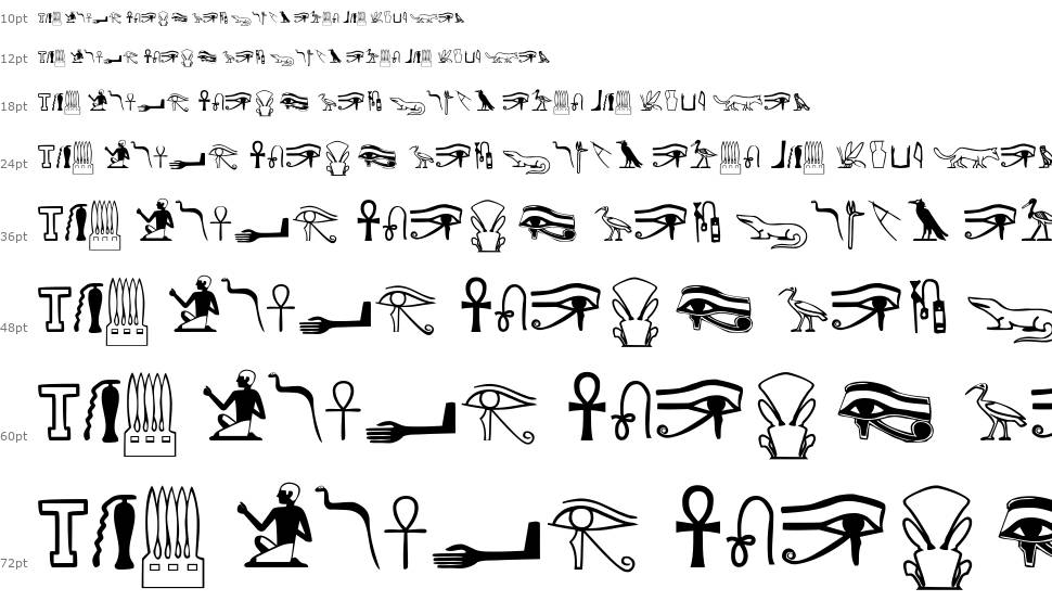 Gyptienne písmo Vodopád