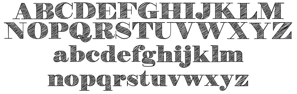 H&B Sketch font specimens