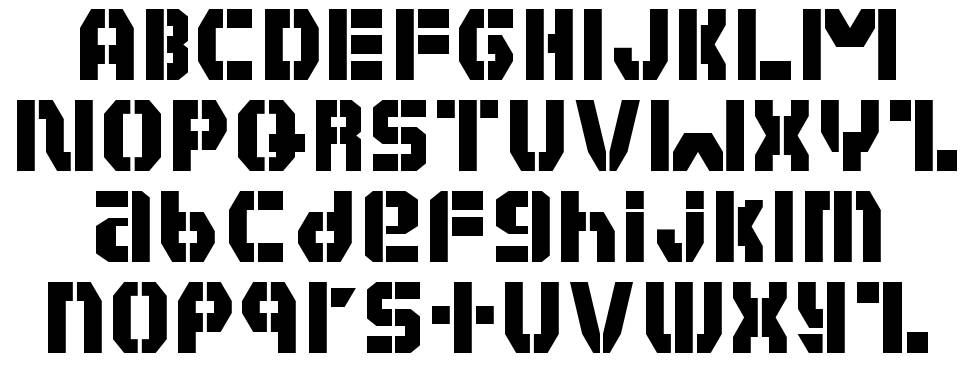 Habesha Stencil font specimens